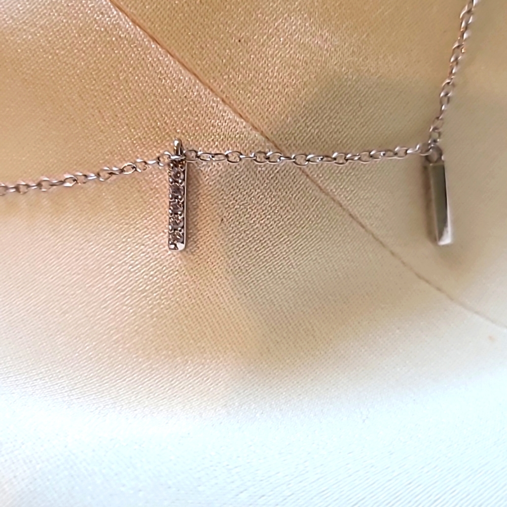 925 CZ accented necklace - Picture 4 of 4